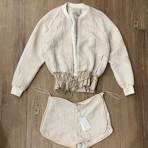Cream Jacket + Shorts Set Size 4
